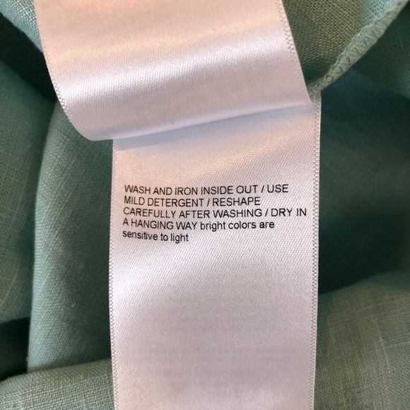 Escada Linen Aqua Pearl Accent Lightweight Tunic Top size 4 in Surf - Picture 11 of 16